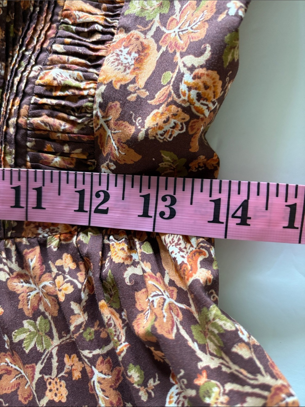 Doen Philana Mulberry Vine Floral Organic Cotton Tiered Maxi Dress Small - Picture 13 of 14